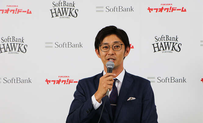 球団OB江尻慎太郎氏は「AcroBats」社の社員として事業を展開しつつ、元アスリートとして今後も精力的に活動していく。（C）PLM