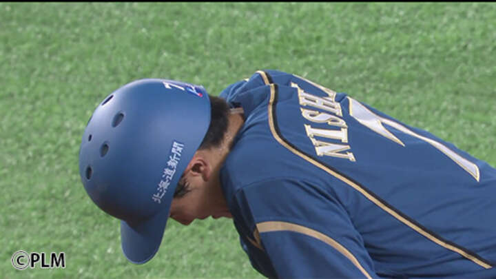 北海道日本ハム西川遥輝、今季初の盗塁失敗。36試合目、16度目の盗塁企図で高谷裕亮に刺される