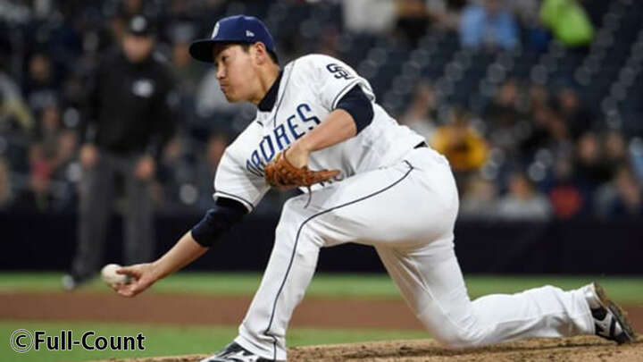 【MLB】牧田和久、1死も取れず2安打1失点降板　味方の後逸でランニング本塁打を許す