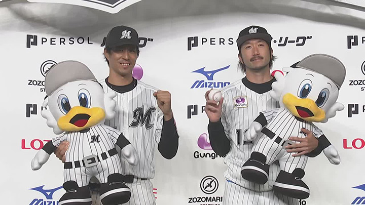 岡大海選手（左）、石川歩投手（右）（C）パーソル パ・リーグTV