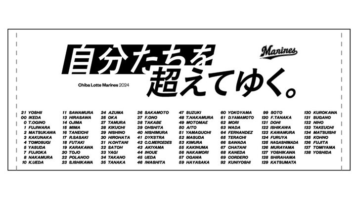 千葉ロッテのチームスローガン＆オールメンバーグッズが3月8日発売