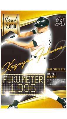 千葉ロッテ「FUKUMETERコレクションカード」配布日程決定。福浦の2000安打を後押し