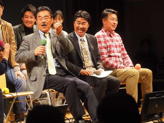 （左から）西武OBの松沼博久氏、雅之氏、岩本勉氏【写真提供：文化放送】