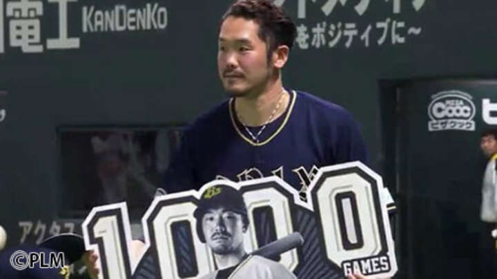 オリT-岡田が自ら祝砲　通算1000試合出場を達成、7回に2号ソロ放ち「何とか塁に」